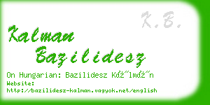 kalman bazilidesz business card